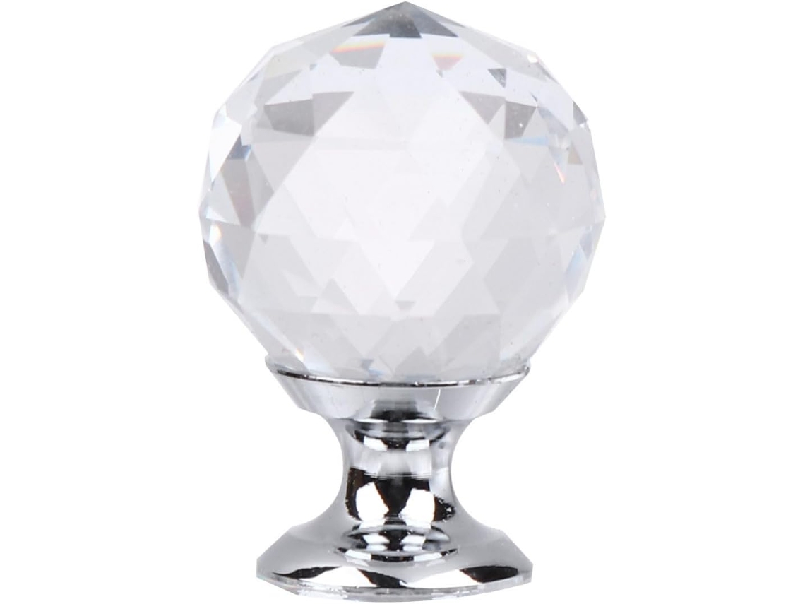 Conjunto De 10 Puxadores Em Formato Bola Cristal, Fácil Instalação, Design Moderno, Material De Cristal, Formato