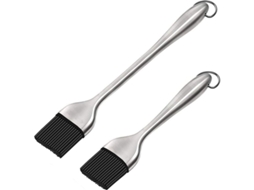 Conjunto de 2 Pincéis de Silicone resistente ao calor com cabos em Aço Inoxidável AQUAFORGE
