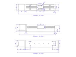 Laxiscreed Guia Linear Com Slides Para Atuador, 200mm De Curso, Alta Precisão E Compatível Com Motores 28 Passos
