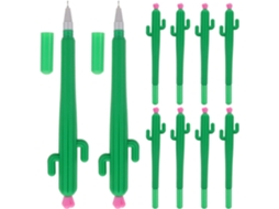 Conjunto De 10 Canetas Em Gel Com Formato Cacto Para Decoração Volta
