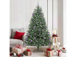 Vidaxl Árvore De Natal Articulada Artificial Verde 180 Cm Pvc E Metal