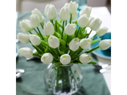 10 Tulipas Artificiais, Flores Artificiais em Látex, com Aparência Realista. AQUAFORGE