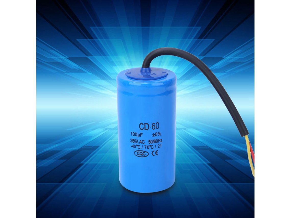 Laxiscreed Capacitor De Comutação Cd60 250v 100uf Para Geladeiras E Componentes Electrónicos
