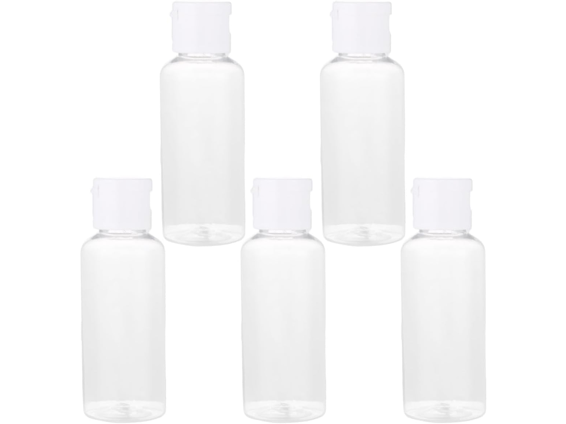 Frascos de viagem de plástico de 50ml com núcleos aleatórios para cosméticos, suaves.