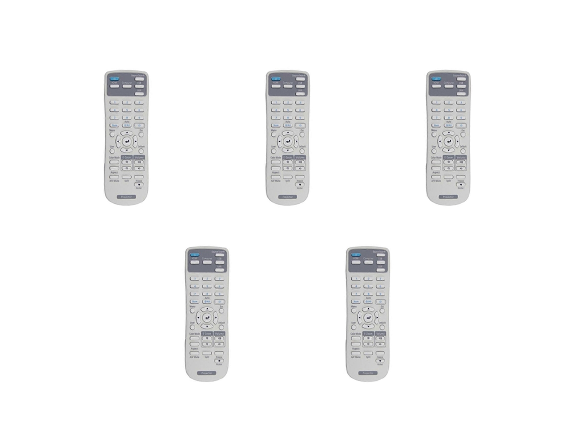 Conjunto De 5 Controles Remotos De Substituição Para Projetor Epson Brightlink 725wi/1485fi, Ex3280, Ex9230 E Home Cinema 880 (código 219863500_glo