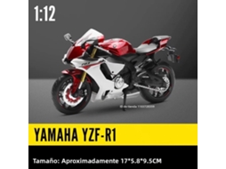 (yzf-r1 Vermelha) Modelo De Motocicleta Em Metal Na Escala 1:12
