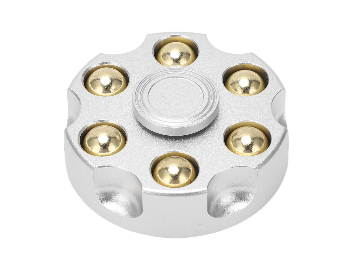 Mali giroscópio de Dedo de Metal Detachável para Aliviar Estresse Brinquedo de Descompressão Prata