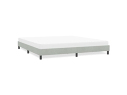 Vidaxl Estrutura De Cama Sem Colchão 180x220 Cm Veludo Cinzento-claro