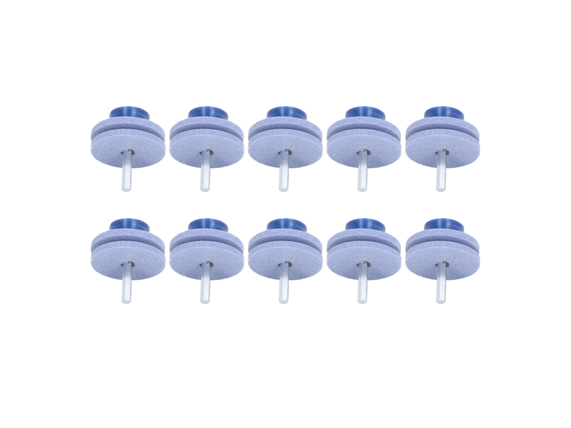 10 Peças De Afiador De Lâmina De Cortador De Grama De Corindão De Duas Camadas Fácil De Instalar Pedra De Afiar Para Furadeira Manual
