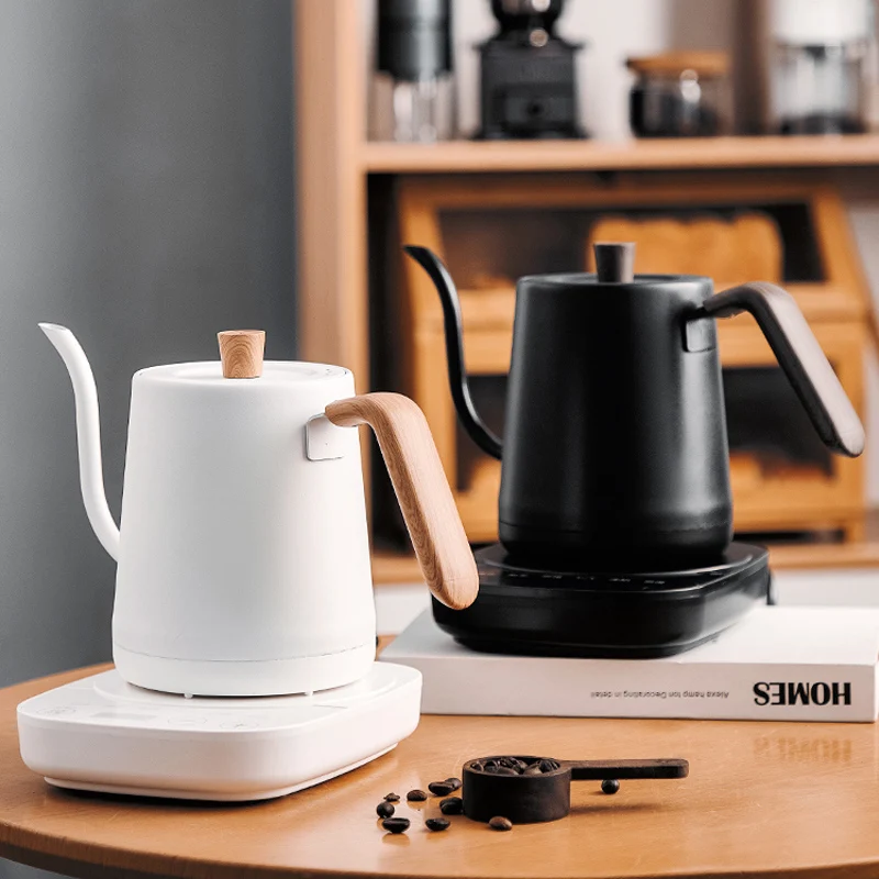 Cafeteira Elétrica de 800ml, Chaleira Elétrica, Aço Inoxidável MDUG (versão Atualizada Preta 110v)
