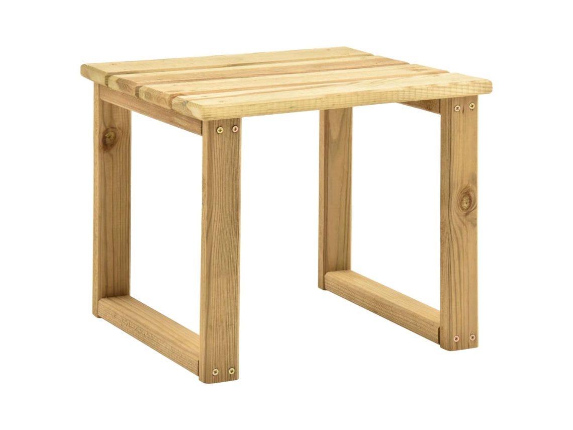 Vidaxl Mesa De Espreguiçadeira 30x30x26 Cm Madeira De Pinho Impregnada
