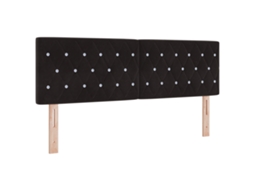 Cabeceira De Tecido Baixa Estilosa Vidaxl Preto Veludo (72x40x7cm)