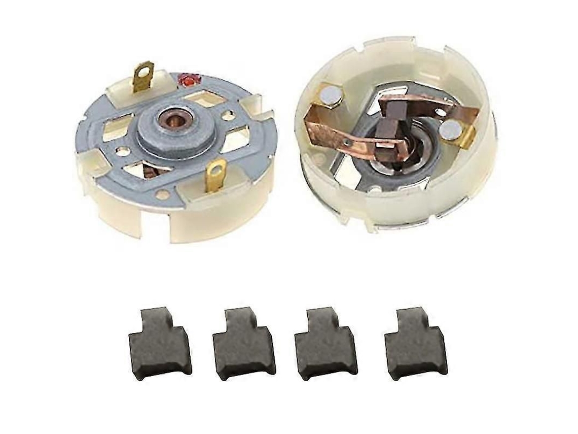 Suporte De Escova De Carbono Para Motor Rs550, Material Plástico Preto E Branco, 2 Suportes E 4 Escovas