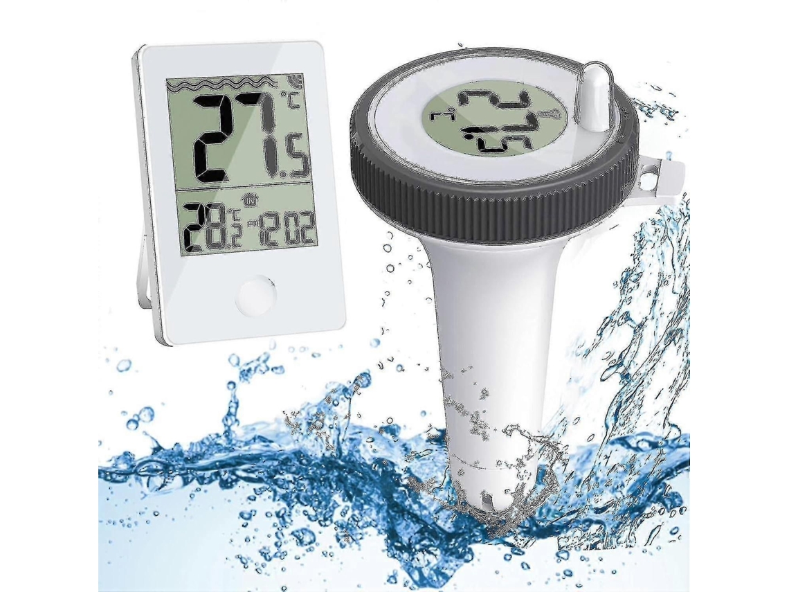 Termômetro de Piscina Flutuante Sem Fio Fácil Leitura, Digital À Prova D'água Ipx7, Termôme Tro com GOKOCO