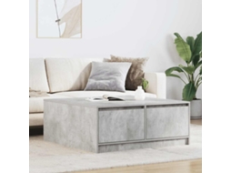 Mesa de Centro HARLANV1 com Gavetas 100x100x40 cm Cinza cimento