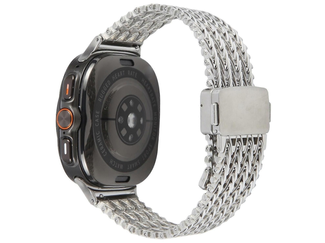 Para Samsung Galaxy Watch Ultra 47mm Pulseira De Smartwatch De Metal Com Fivela Magnética
