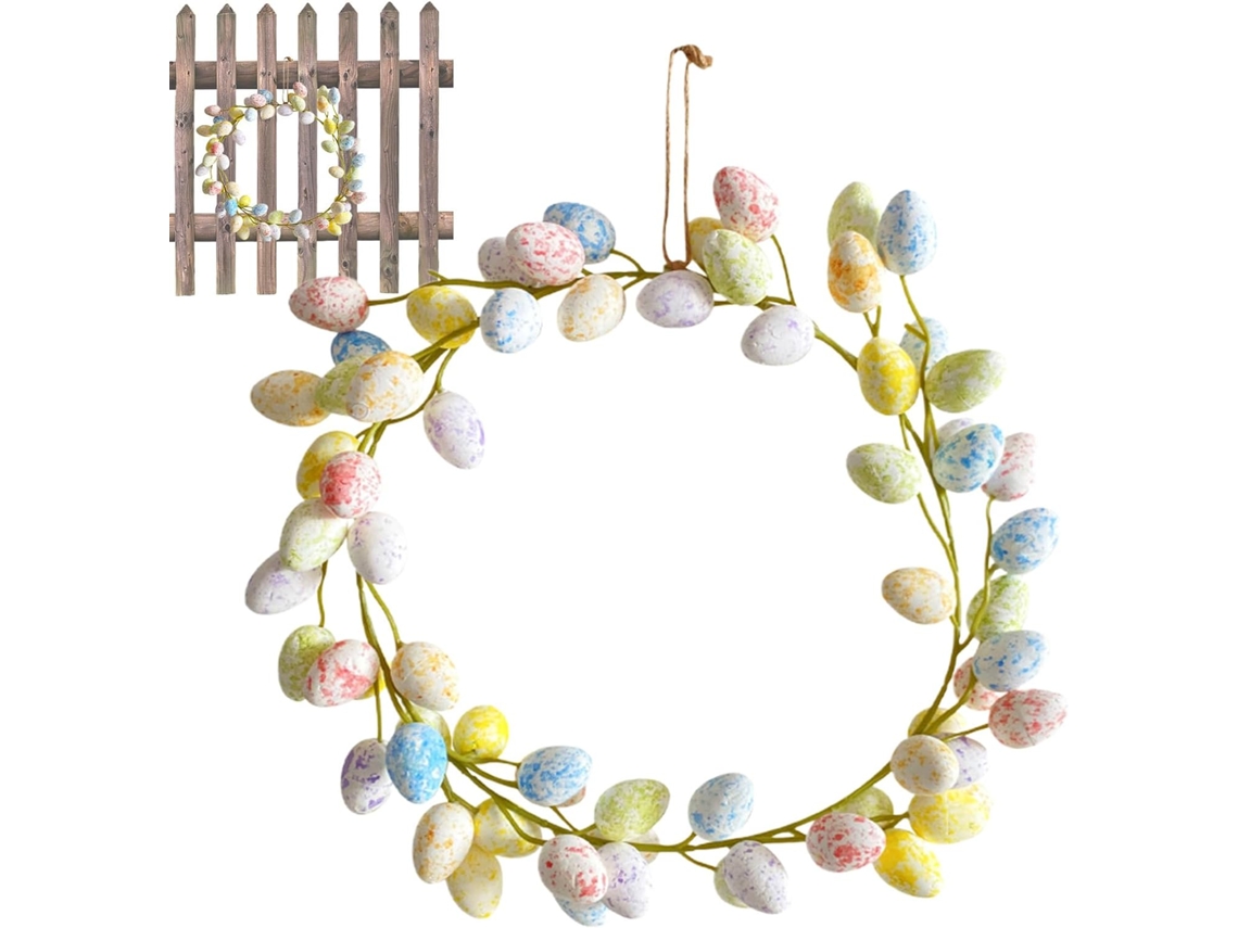 Guirlanda De Páscoa Com Ovos, Decoração Colorida De Primavera, 35 Cm |
