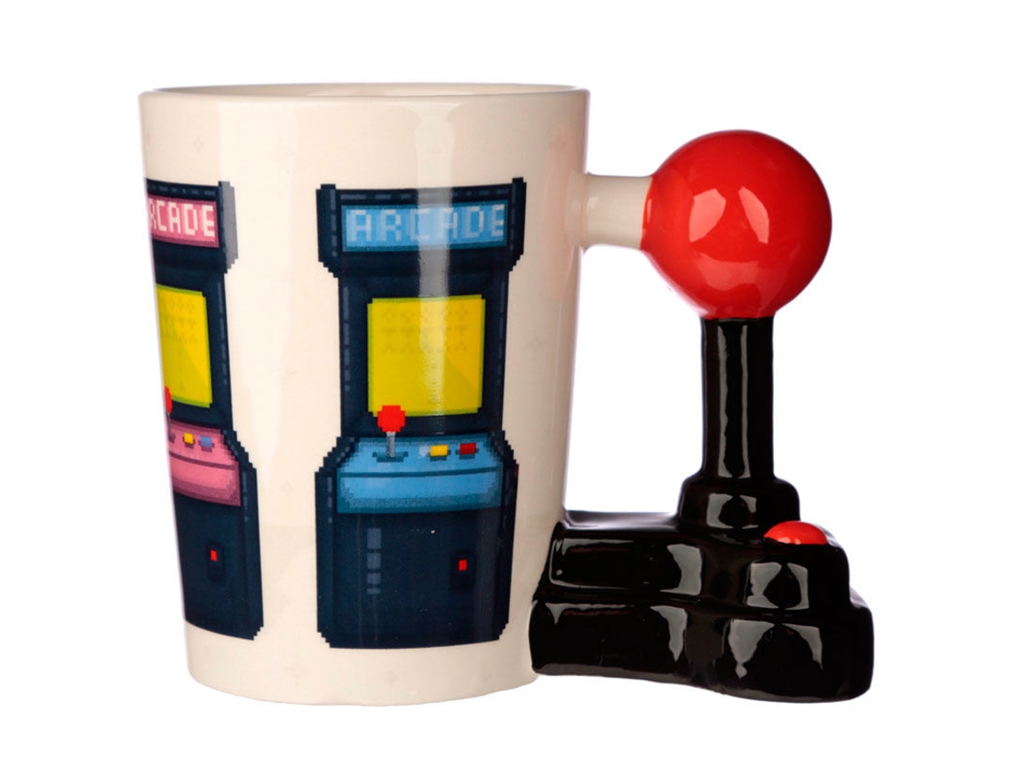 Caneca Com Asa Em Forma De Arcade Game Over Joystick