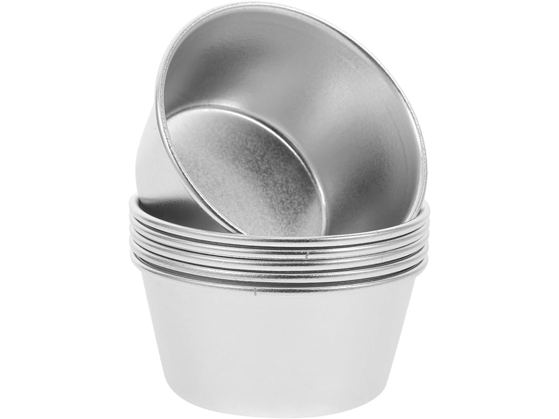 Conjunto de 6 forminhas redondas de aço carbono