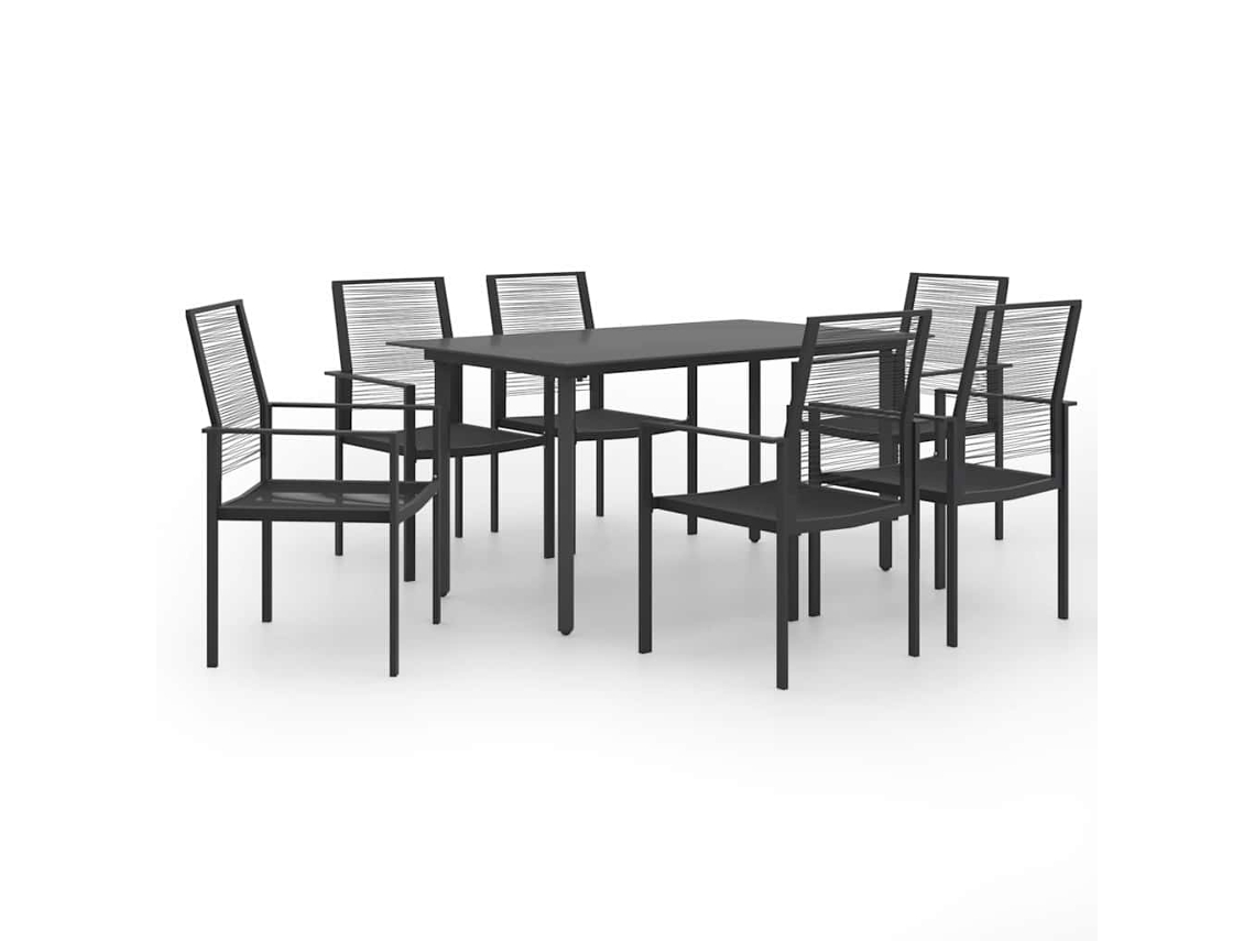 Dining Set, Dining Sets Vidaxl Preto Aço (n/a)