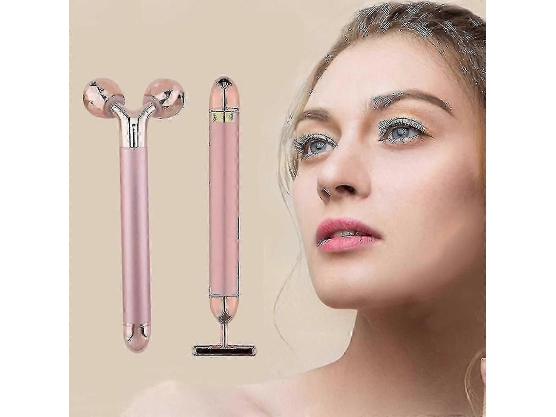 Massageador Facial 2 em 1 Qian com Rolo 3d e Formato de T para Lifting Antirrugas GOKOCO