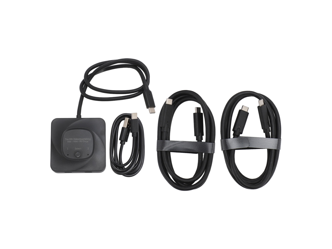 Conmutador de vídeo Usb c EOOCOO com 2 entradas e 1 saída e suporte a 8k60hz