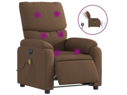 Electric Massage Recliner Chair, Electric Massage Recliner Chairs Vidaxl Marrom Tecido