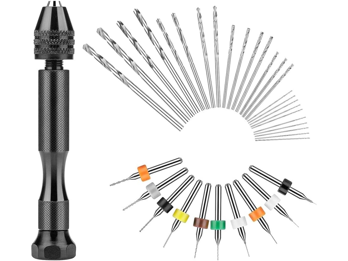 Conjunto De Brocas Manuais, 25 Helicoidais E 10 Mini Para Pcb,