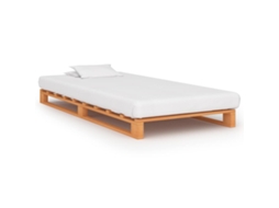 Bed Frame, Bed Frames Vidaxl Marrom Madeira De Pinho (90 X 200 Cm)