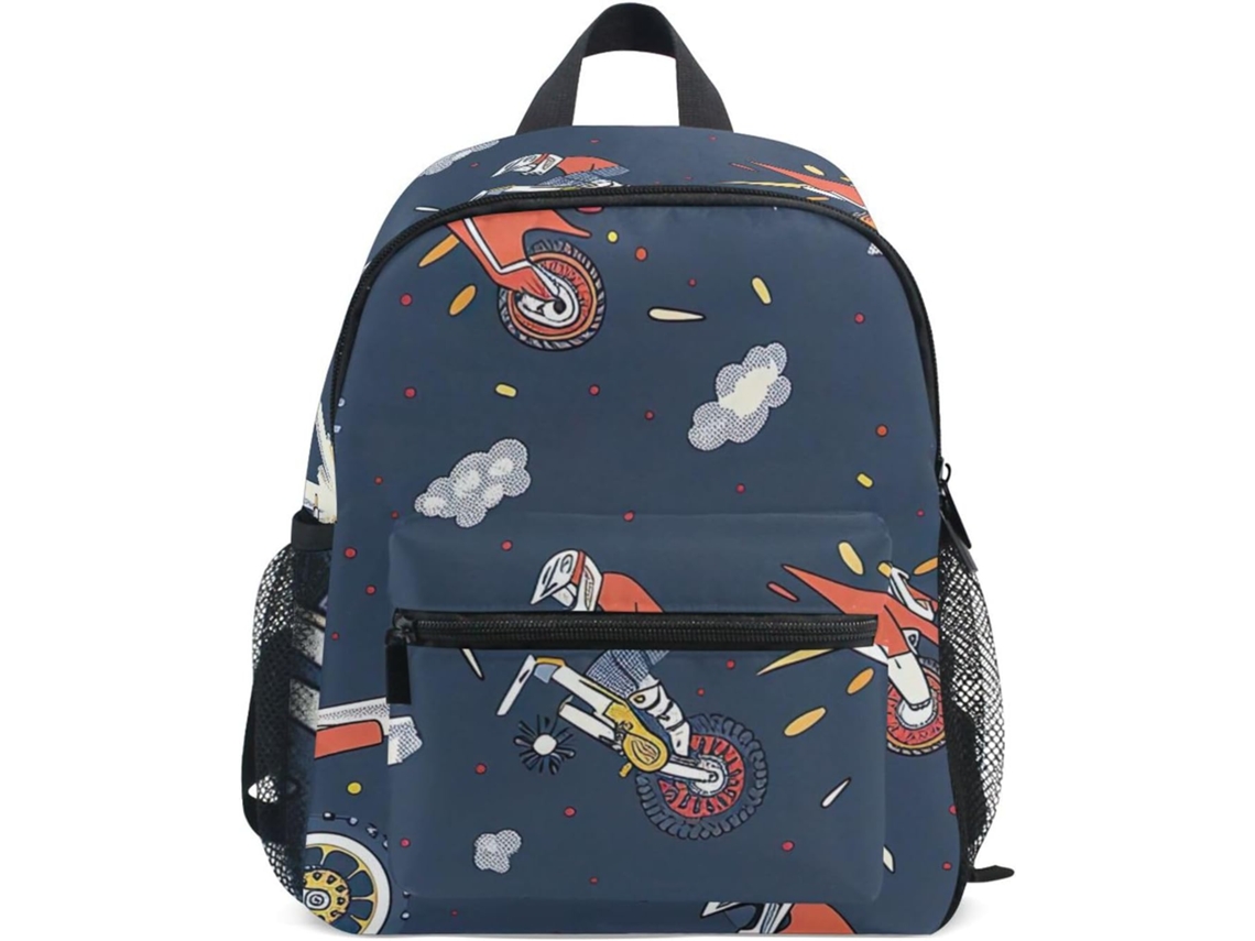 Mochila Estilosa Para Meninas Com Nome, Mochilas Pequenas Jardim De Infância, Estampa Moto Desenho Animado,