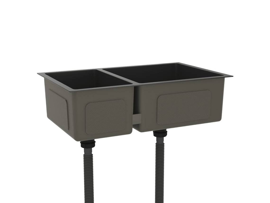 Kitchen Sink, Kitchen Sinks Vidaxl Preto Aço Inoxidável (n/a)