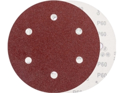 Lixa de 225 Mm, Grão P60, 6 Furos, com Velcro, 10 Discos de Lixa Redondos para Lixadeira Parede, Lixadeira de Gesso BRILVIBERA