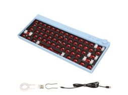 Lurelia Kit Diy Para Teclado Mecânico De 61 Teclas Com Retroiluminação Rgb, Switches Hot-swap E Personalização Para Jogos (azul)