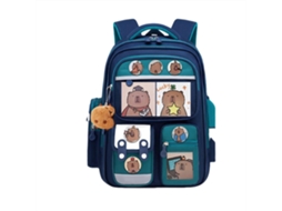 Mochila Fofa De Desenho Animado De Capivara, Espaçosa E Confortável, Ideal Para Escola E Atividades. 01