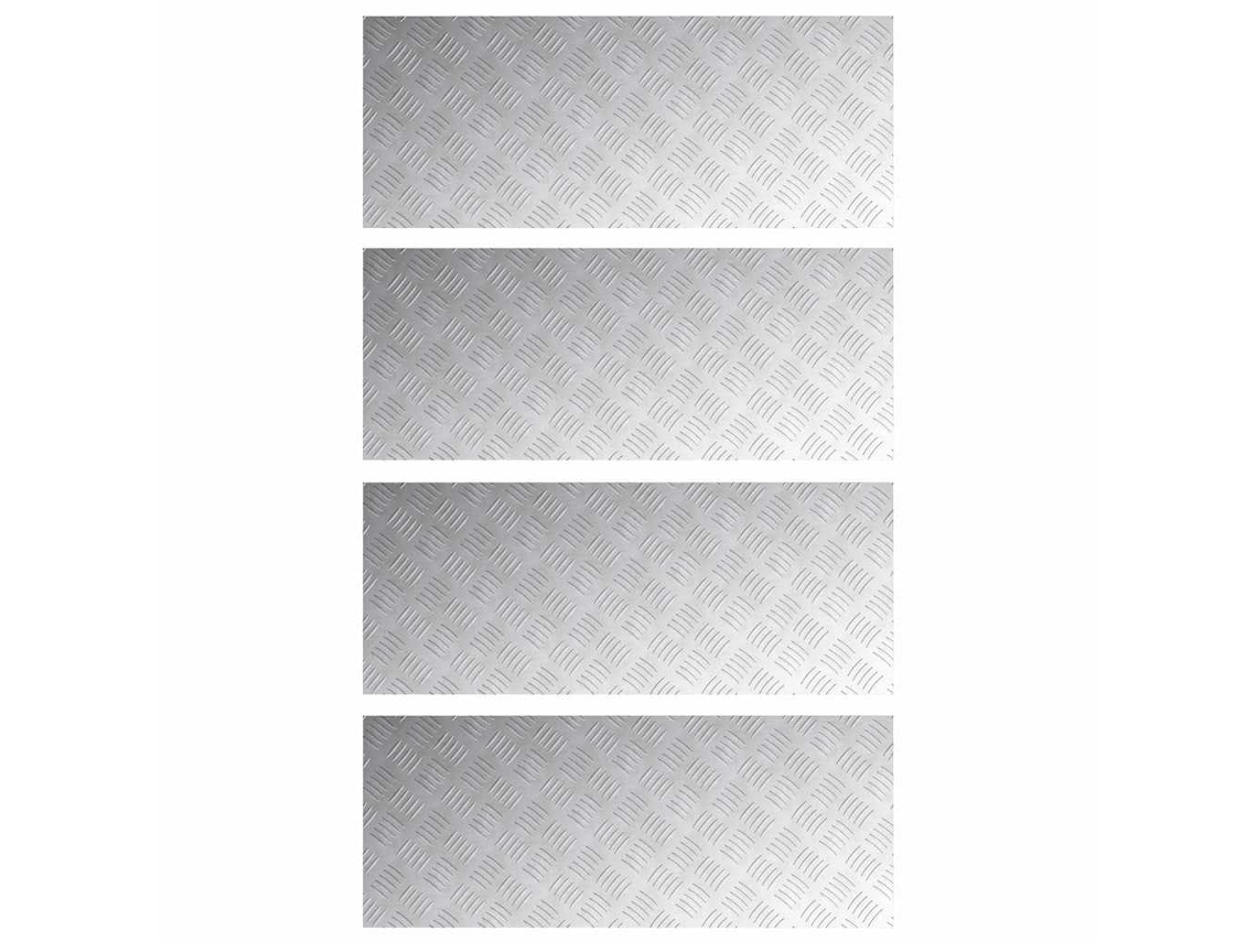 Degrau Retangular 4 Peças Prateado 100 X 40 Cm Alumínio MAISON EXCLUSIVE