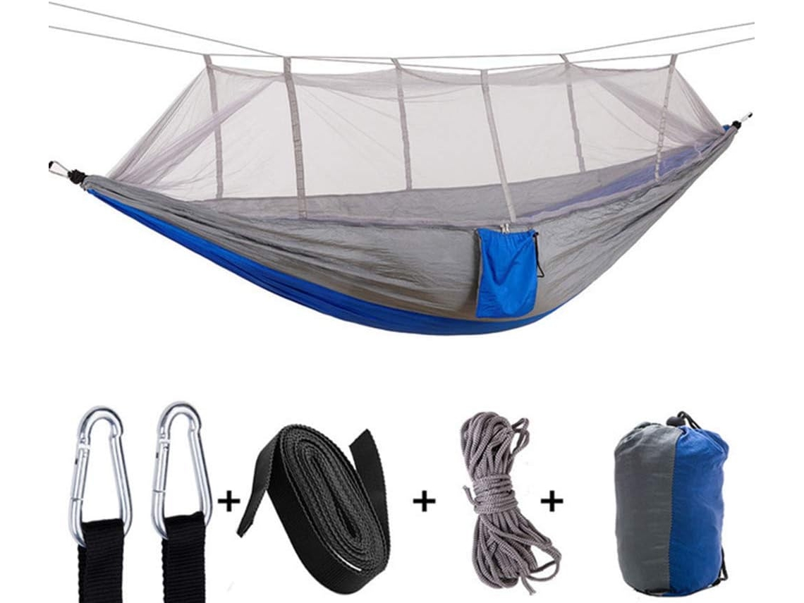 Rede de Casal Alipis em Nylon, Pe portátil leve resistente para camping