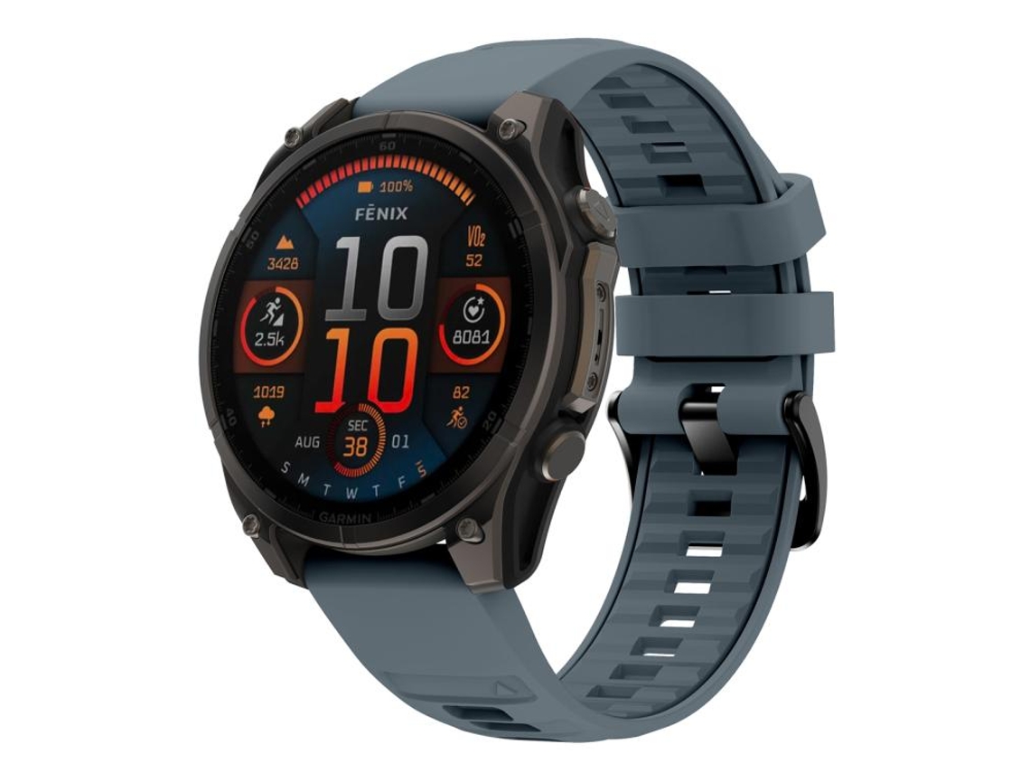 Bracelete para Garmin Silicone com liberação rápida de aço preta e azul XIAOMOYU (26mm)