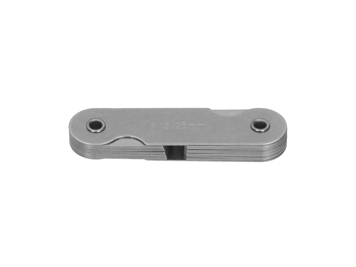 Medidor de rosca métrica imperial, ferramenta de medição em aço inoxidável com escala a laser, R15-25mm