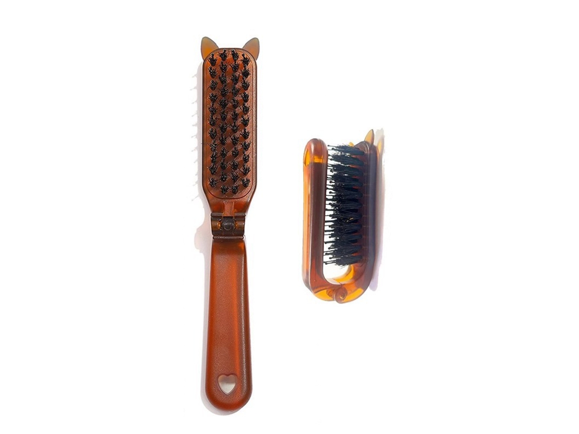 Escova de Cerdas Únicas, Cor Âmbar, com Bolso, Escova de Massagem Macia MDUG (estilo 2)