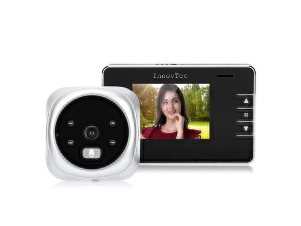 Câmera de vídeo automática de alta definição de 2,8 polegadas, olho mágico eletrônico inteligente, foto e vídeo, visão noturna, Innovtec