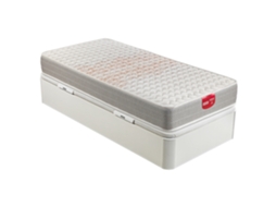 Pack PIKOLIN Sommier Branco + Colchão Espuma Apple + 2 Almofadas Grátis (90 x 190 - 49 Cm de Altura)