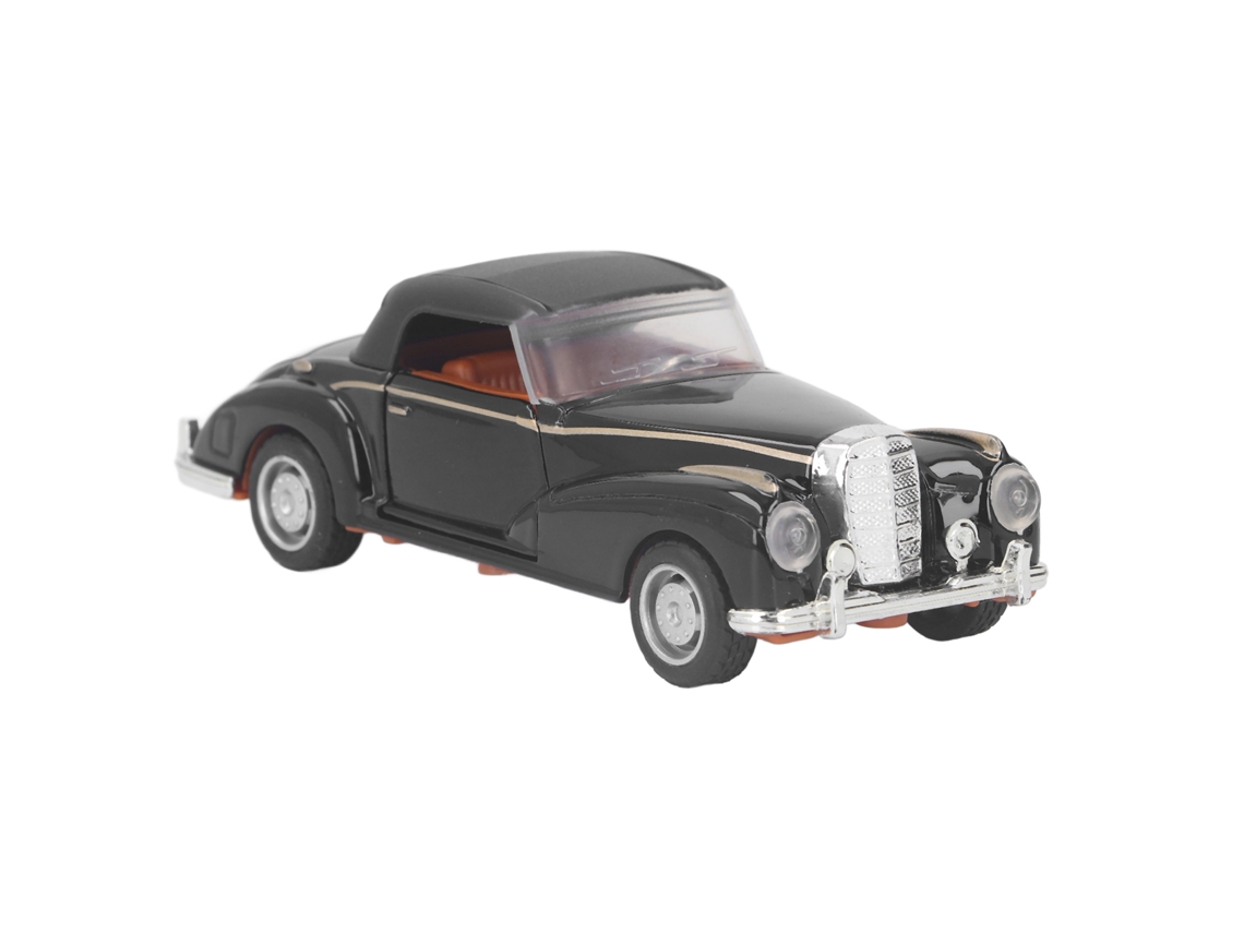Primerox modelo de Carro Vintage de Liga com Som e Luz Brinquedo Retrocesso Clássico Preto
