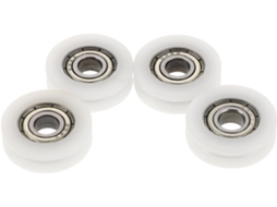 Conjunto De 4 Roletes Nylon Artibetter 21 Mm Para Portas Correr Estufa