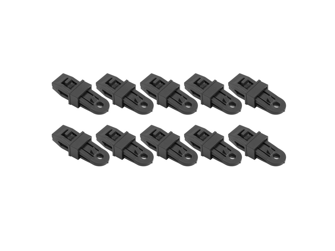 10pcs Grampos De Lona Profissionais Impermeáveis Resistentes Ao Vento Para Tendas Lonas Coberturas De Piscina Toldos Rv Preto