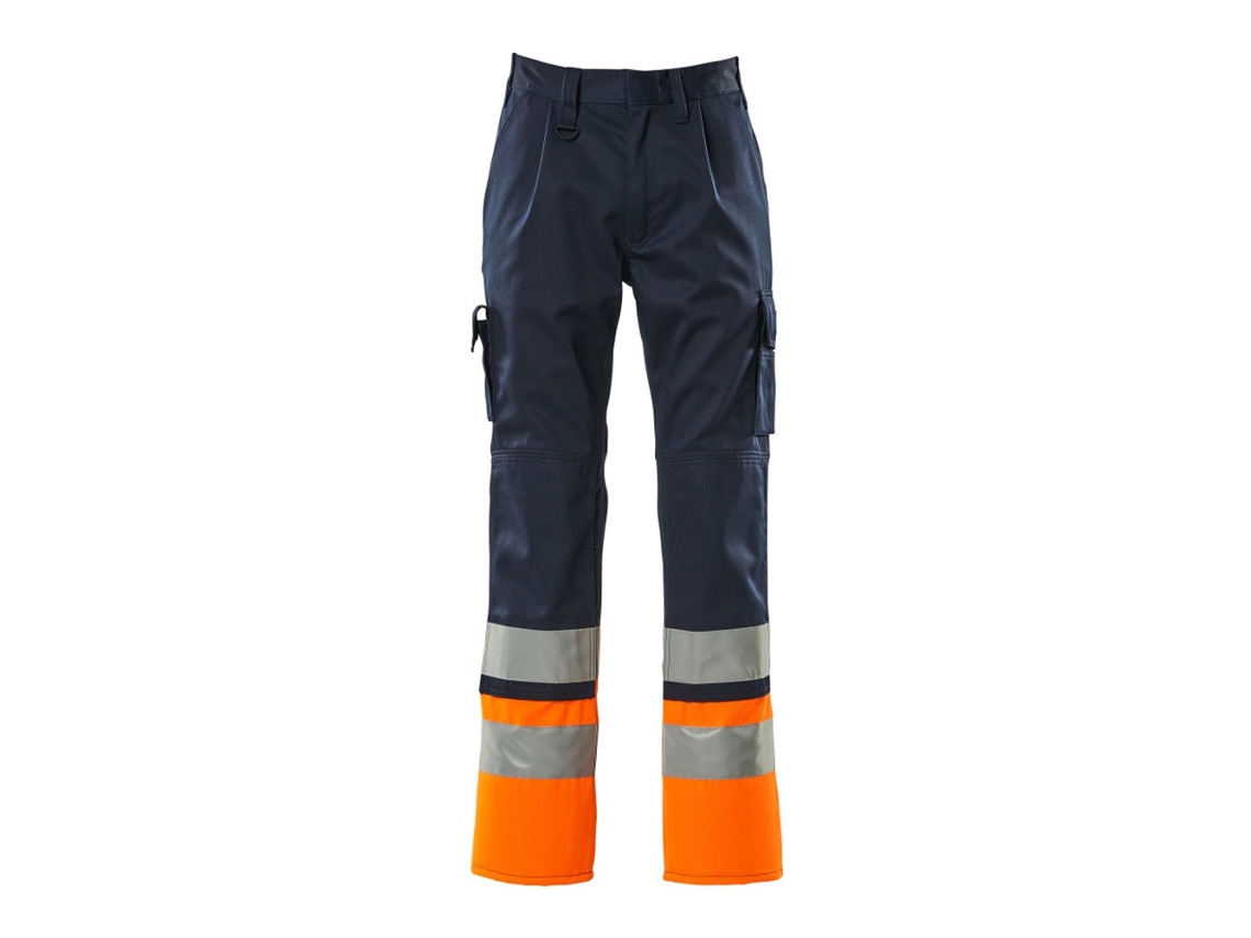 Calças Grandes Com Bolsos Para Joelheiras Safe Compete 12379 Azul 52 / 32 MASCOT
