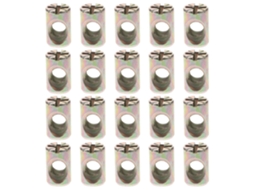 Kit Genérico Com 20 Porcas Ranhuradas M6x15 Mm Em Liga De Zinco, Cavilhas Transversais Para Móveis E Camas, Compatíveis