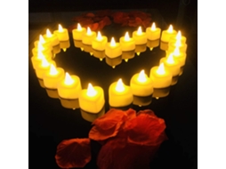 (8 Velas De Desejos Amarelas Em Formato De Coração Com Led, Sem Chama) Adequadas Para Decorações De Halloween E Natal.