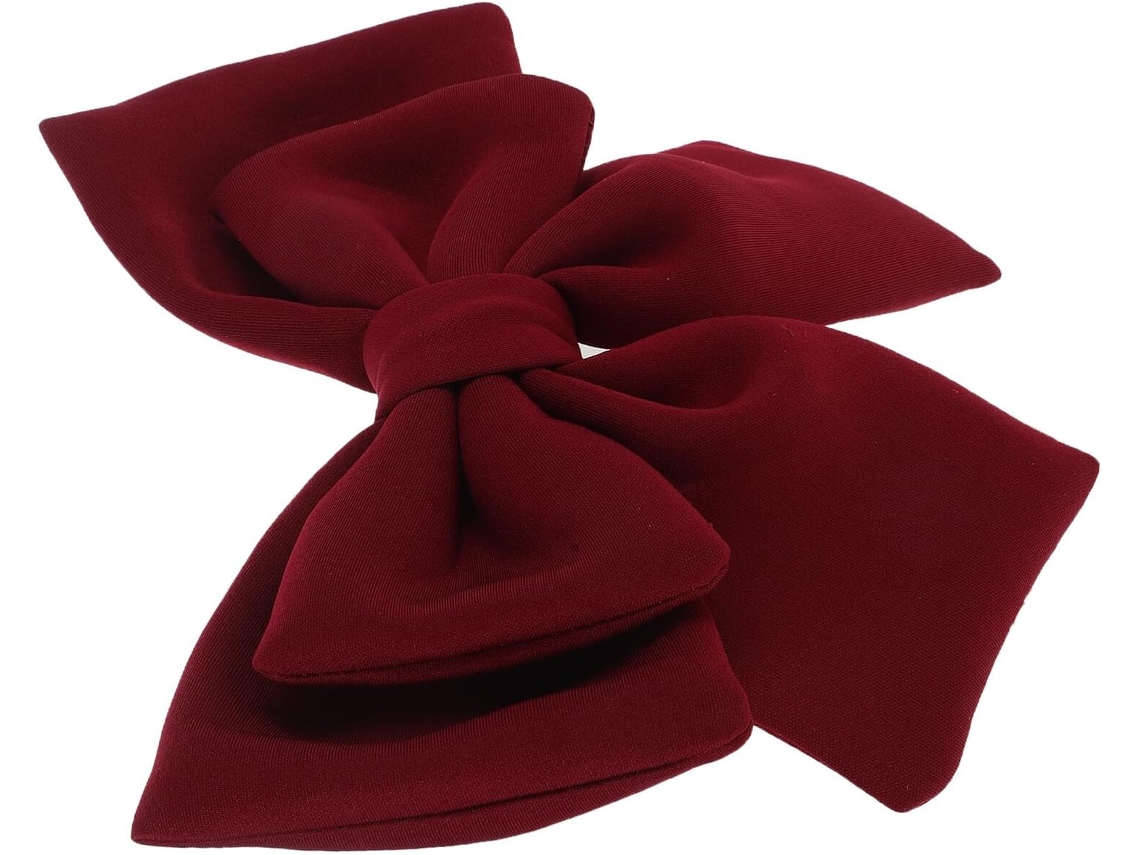 Laço Decorativo Grande Para Capacete De Motocicleta, Cor Vermelho Vinho, Acessório Removível Para Mulheres, Decoração