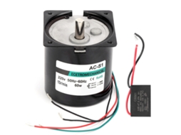 Motor Síncrono Ca 60w Xd80ktyz YURU com Eixo Excêntrico e Ímã Permanente Baixa Velocidade (15rpm, 220v)