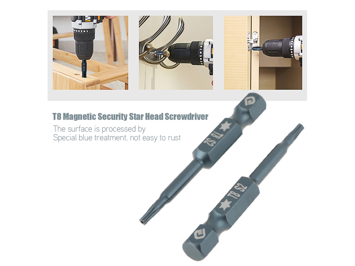 Kit De Pontas De Chave De Fenda Estrela Magnética Laxiscreed, 10 Peças De 50mm